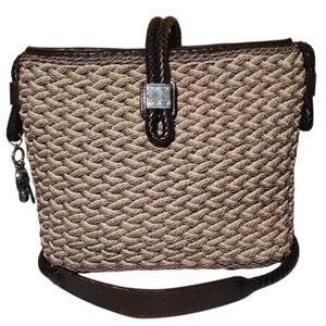 Brighton Woven Bone Ecru Twine Strap Shoulder Bag
